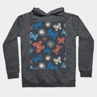 Seamless pattern with butterflies Hoodie